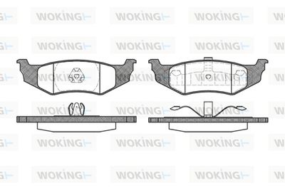 Комплект тормозных колодок, дисковый тормоз WOKING P5823.40 для CHRYSLER 300M