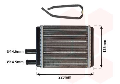 Теплообменник, отопление салона VAN WEZEL 02006049 для AUSTIN MINI