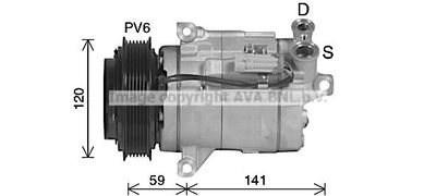 Компрессор, кондиционер PRASCO CTK079 для CHEVROLET MALIBU
