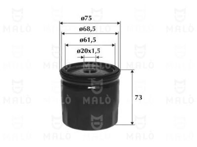 Масляный фильтр AKRON-MALÒ 1510076 для CITROËN AXEL
