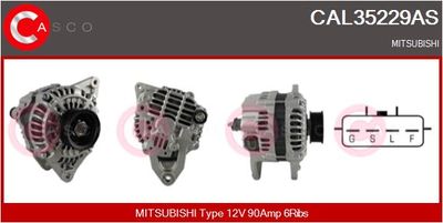 Генератор CASCO CAL35229AS для MITSUBISHI SPACE