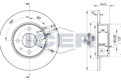 спирачен диск ICER 78BD4070-2