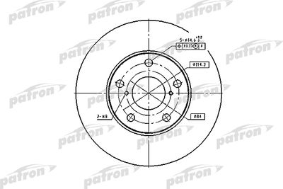 Тормозной диск PATRON PBD4161 для TOYOTA RAV 4