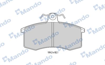 Комплект тормозных колодок, дисковый тормоз MANDO MBF015075 для LADA GRANTA