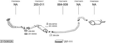 Układ wydechowy BOSAL SYS08526