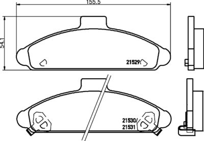 Комплект тормозных колодок, дисковый тормоз MINTEX MDB1562 для HYUNDAI S COUPE