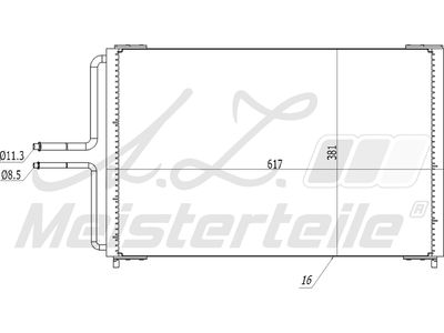 кондензатор, климатизация A.Z. Meisterteile AZMT-45-030-1363