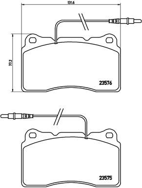 Комплект тормозных колодок, дисковый тормоз BREMBO P 23 082 для CITROËN C8