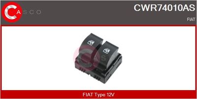 Выключатель, стеклолодъемник CASCO CWR74010AS для FIAT LINEA