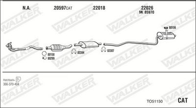 Изпускателна система WALKER TO51150