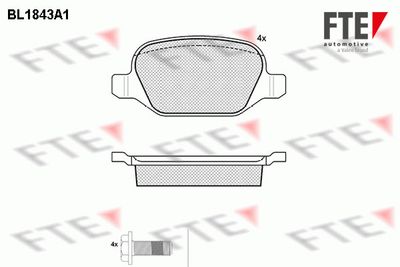 Комплект тормозных колодок, дисковый тормоз FTE 9010421 для ALFA ROMEO 147