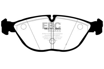 Комплект тормозных колодок, дисковый тормоз EBC Brakes DP41035R для BENTLEY AZURE