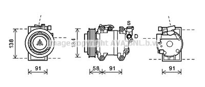 Компрессор, кондиционер AVA QUALITY COOLING DNK344 для NISSAN NT400