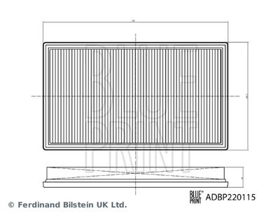Filtr powietrza BLUE PRINT ADBP220115