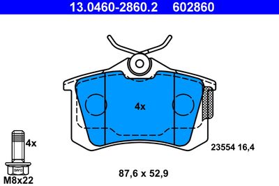 Комплект тормозных колодок, дисковый тормоз 13.0460-2860.2