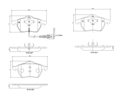 BREMSBELAGSATZ SCHEIBENBREMSE