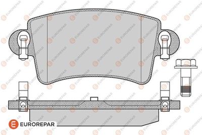 Комплект тормозных колодок, дисковый тормоз EUROREPAR 1617258980 для RENAULT MASTER