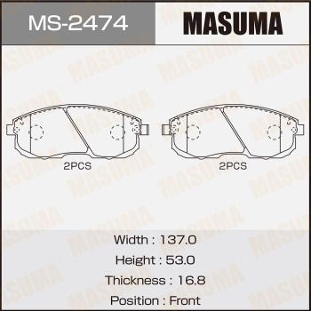 Комплект тормозных колодок MASUMA MS-2474 для NISSAN TEANA