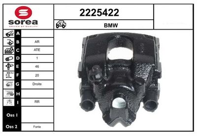 EAI 2225422 Тормозной суппорт  для BMW 3 купе (E46) M3 CSL