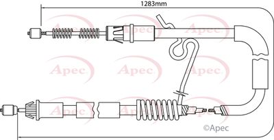 Cable Pull, parking brake APEC CAB1204