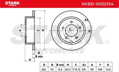 спирачен диск STARK SKBD-0022154