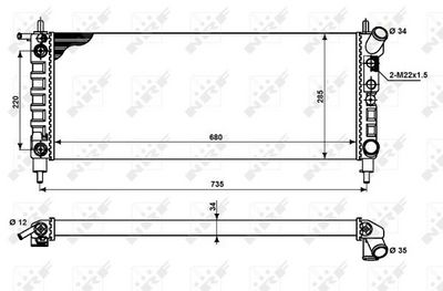 Radiator, engine cooling 50242