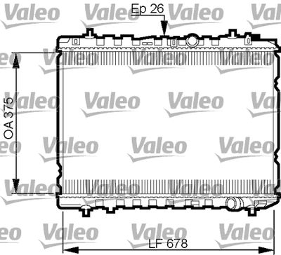 VALEO 735526 Радиатор охлаждения двигателя  для KIA CERATO (Киа Керато)