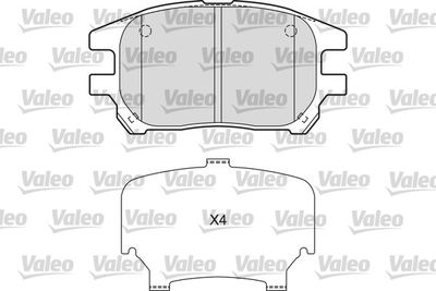Комплект тормозных колодок, дисковый тормоз VALEO 601664 для LEXUS RX