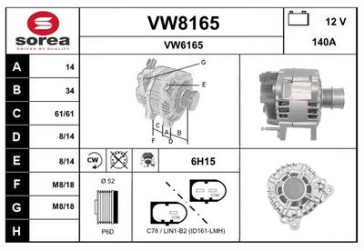 GENERATOR SNRA VW8165