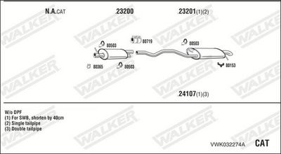 SISTEM DE ESAPAMENT WALKER VWK032274A
