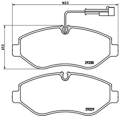 Комплект тормозных колодок, дисковый тормоз BREMBO P 56 066 для NISSAN CABSTAR