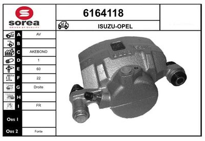 STARTCAR 6164118 Тормозной суппорт для ISUZU D-MAX I (TFR, TFS) 2.5 DiTD (TFR86_, TFR54_) STARTCAR 6164118 Тормозной суппорт для ISUZU D-MAX I (TFR, TFS) 2.5 DiTD (TFR86_, TFR54_)