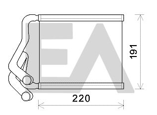 Теплообменник, отопление салона EACLIMA 45C28031 для HYUNDAI ELANTRA