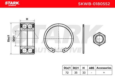 комплект колесен лагер STARK SKWB-0180552