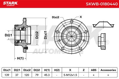 комплект колесен лагер STARK SKWB-0180440
