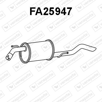 Глушитель выхлопных газов конечный VENEPORTE FA25947 для FIAT TIPO