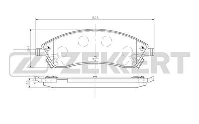 Комплект тормозных колодок, дисковый тормоз ZEKKERT BS-2984 для CADILLAC SRX