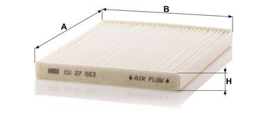 Cabinefilter past: VOLVO FH, FH II, FH III, FH16 II, FH16 III, FM II, FM III, FMX, FMX II, FMX III 09.05-