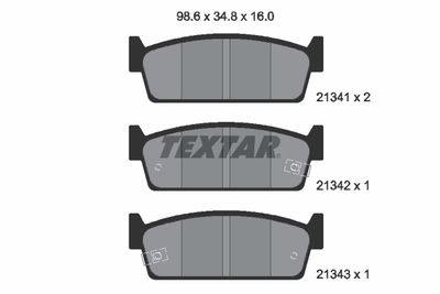 Комплект тормозных колодок, дисковый тормоз TEXTAR 2134101 для INFINITI M30