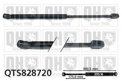QUINTON HAZELL QTS828720 Амортизатор багажника и капота  для KIA PRO CEED (JD) 1.6 GDI