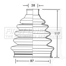 Bellow, drive shaft FIRST LINE FCB2331