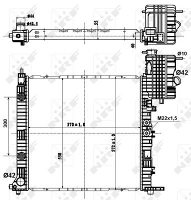 Radiator, engine cooling 50581