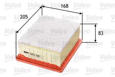 Filtr powietrza VALEO 585047 produkt