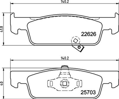 Комплект тормозных колодок, дисковый тормоз BREMBO P 50 137 для SMART FORFOUR