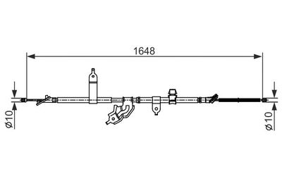 Тросик, cтояночный тормоз BOSCH 1 987 482 442 для TOYOTA YARIS