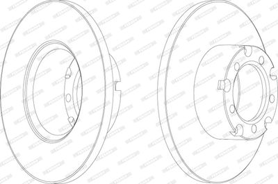 Тормозной диск FERODO FCR117A для MERCEDES-BENZ T1/TN