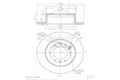 ASHUKI by Palidium Y089-79 Тормозные диски для HYUNDAI H350 c бортовой платформой/ходовая часть 2.5 CRDI ASHUKI by Palidium Y089-79 Тормозные диски для HYUNDAI H350 c бортовой платформой/ходовая часть 2.5 CRDI