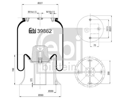 Bälgar, luftfjädring FEBI BILSTEIN 39862