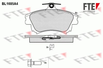 Комплект тормозных колодок, дисковый тормоз FTE BL1685A4 для MITSUBISHI COLT