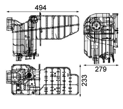 Expansion Tank, coolant CRT 53 000S